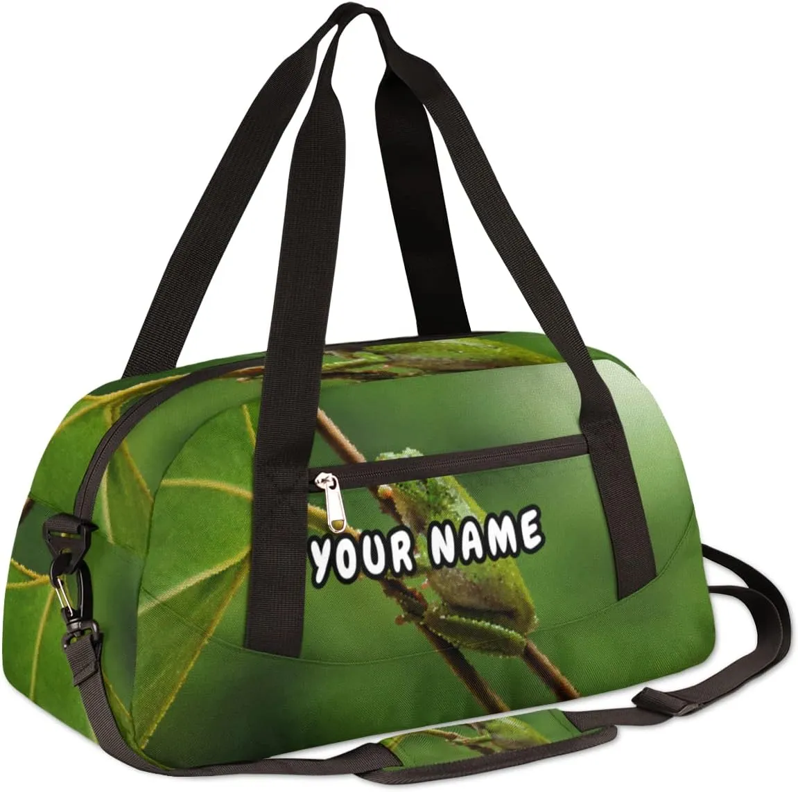 Tree Frog Personalized Kids Duffel Bag for Girls Boys, Frog Customized Name Dance Bag Overnight Small Duffel Bag Carry On Weekend Sports Gym Travel Bag for School Practice Gymnastics Ballet