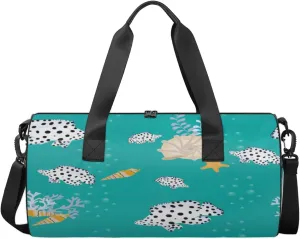 Tropical Fish Sports Duffel Bag, Gym Tote Bag Waterproof Weekender Travel Bag for Overnight Travel Luggage Workout Women Men