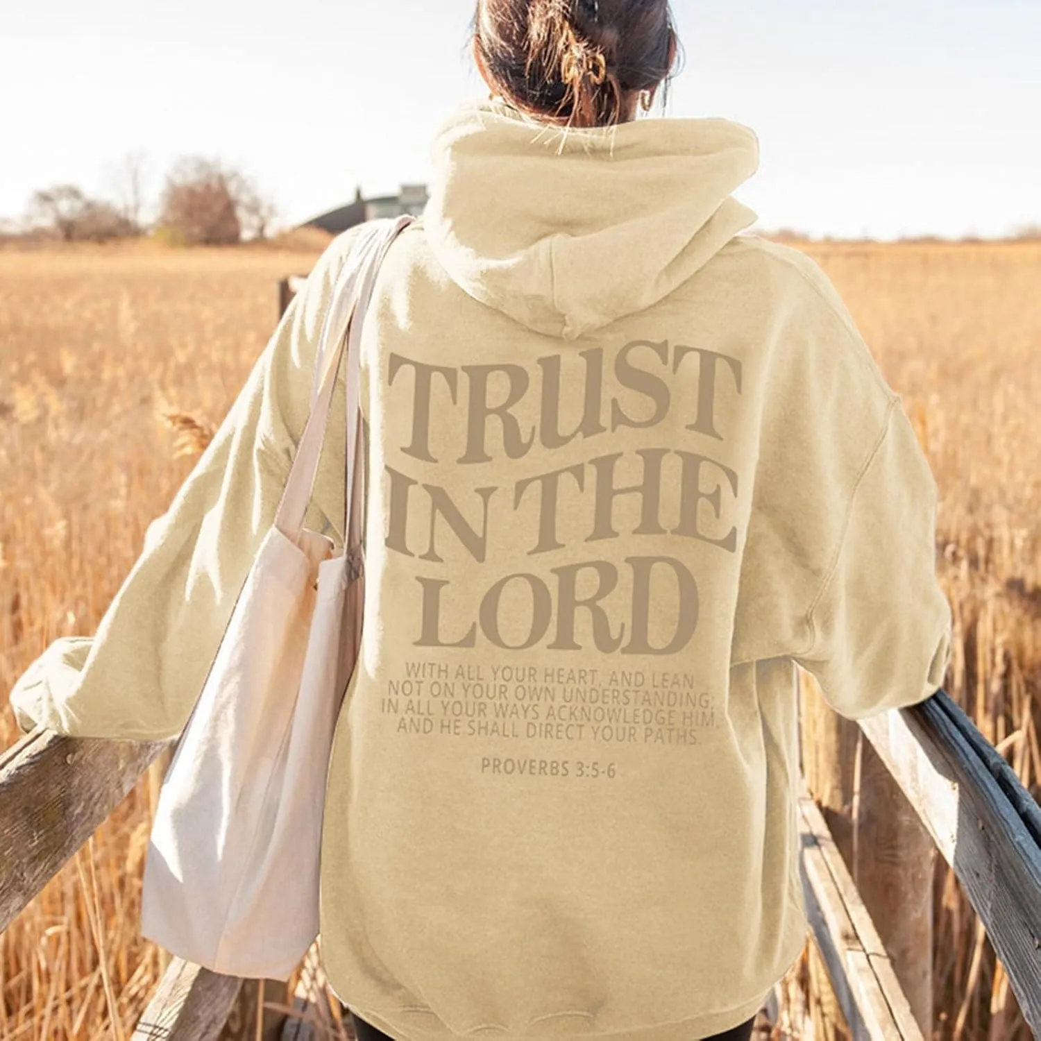 Trust In The Lord Sweatshirt Religious Faithful Shirt Christian Hoodies for Women Graphic Jesus Sweatshirts Spirit