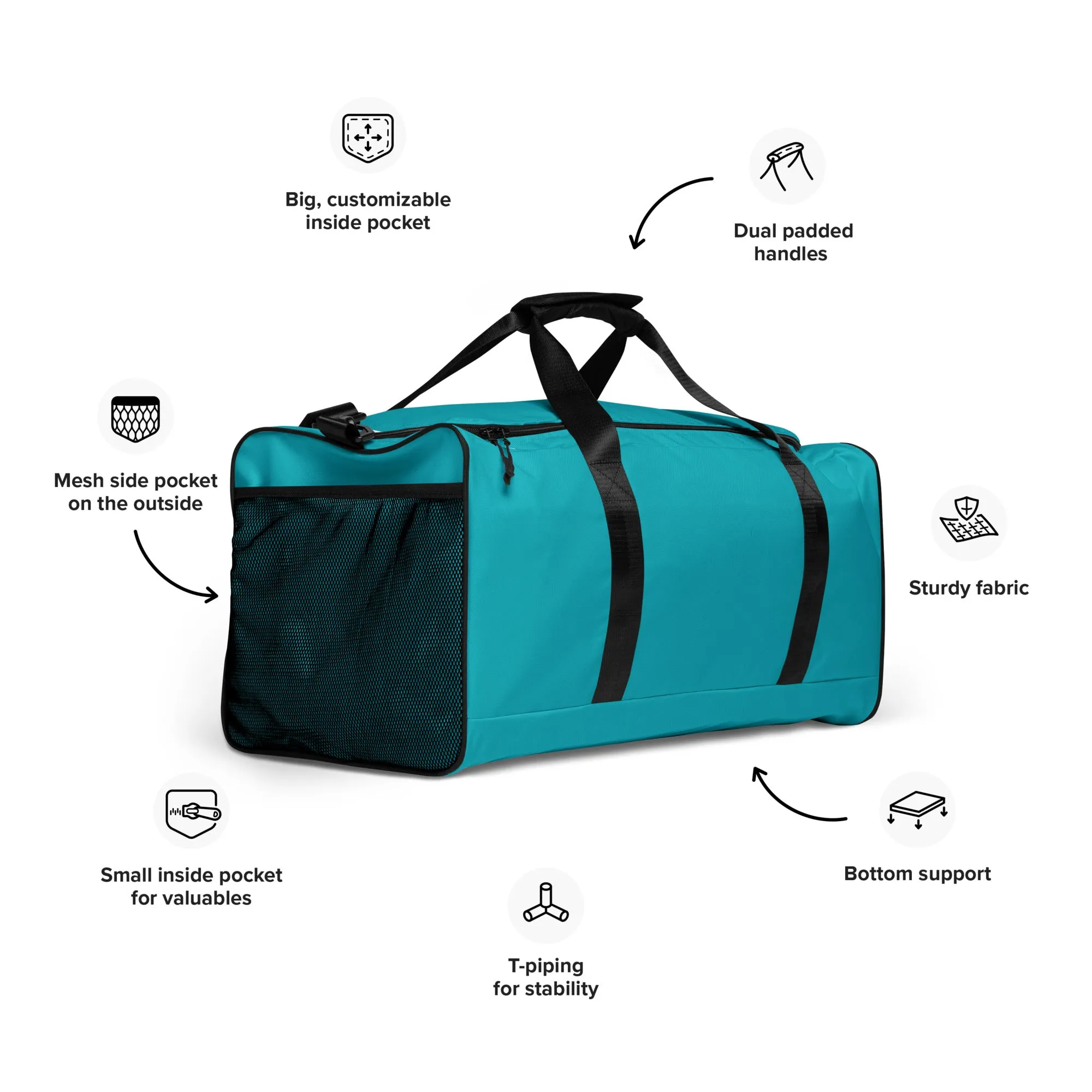Turquoise Duffle Bag