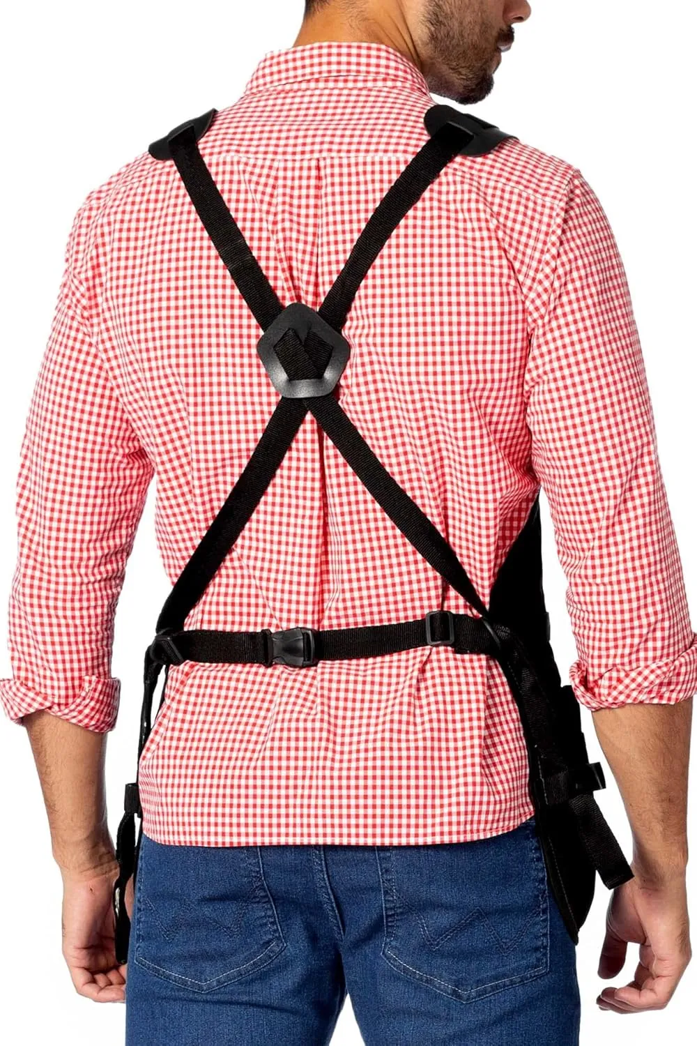 Under NY Sky Tool Apron – Magnetic Tool Holder – Heavy Duty Black Oxford Canvas – CrossBack – 18 Pockets – Adjustable for Men, Women – Pro Mechanic, Woodworker, Carpenter, Electrician, Gardener Apron