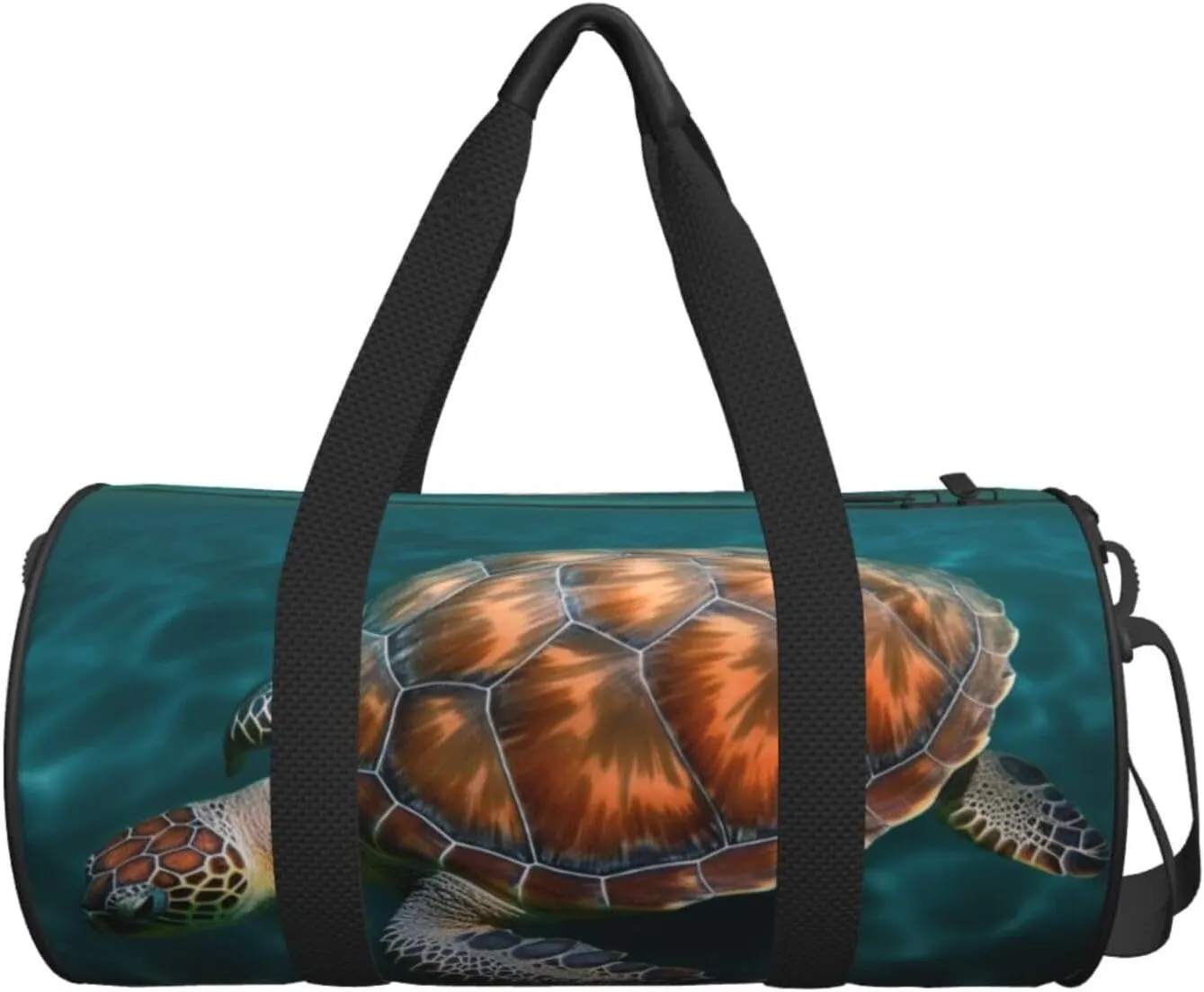 Underwater Turtle Travel Duffle Bag for Men Women Sport Gym Bag Foldable Weekender Bag Carry on Overnight Bag for Travel Swimming Basketball