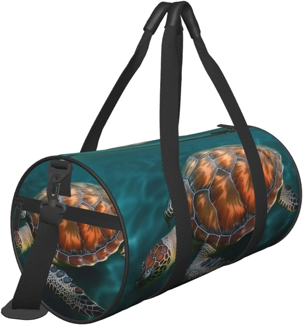 Underwater Turtle Travel Duffle Bag for Men Women Sport Gym Bag Foldable Weekender Bag Carry on Overnight Bag for Travel Swimming Basketball