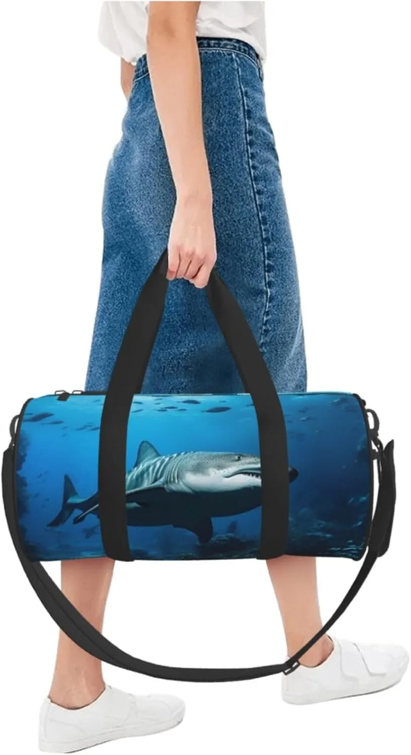 Underwater Wildlife Travel Duffle Bag for Men Women Sport Gym Bag Foldable Weekender Bag Carry on Overnight Bag for Travel Swimming Basketball