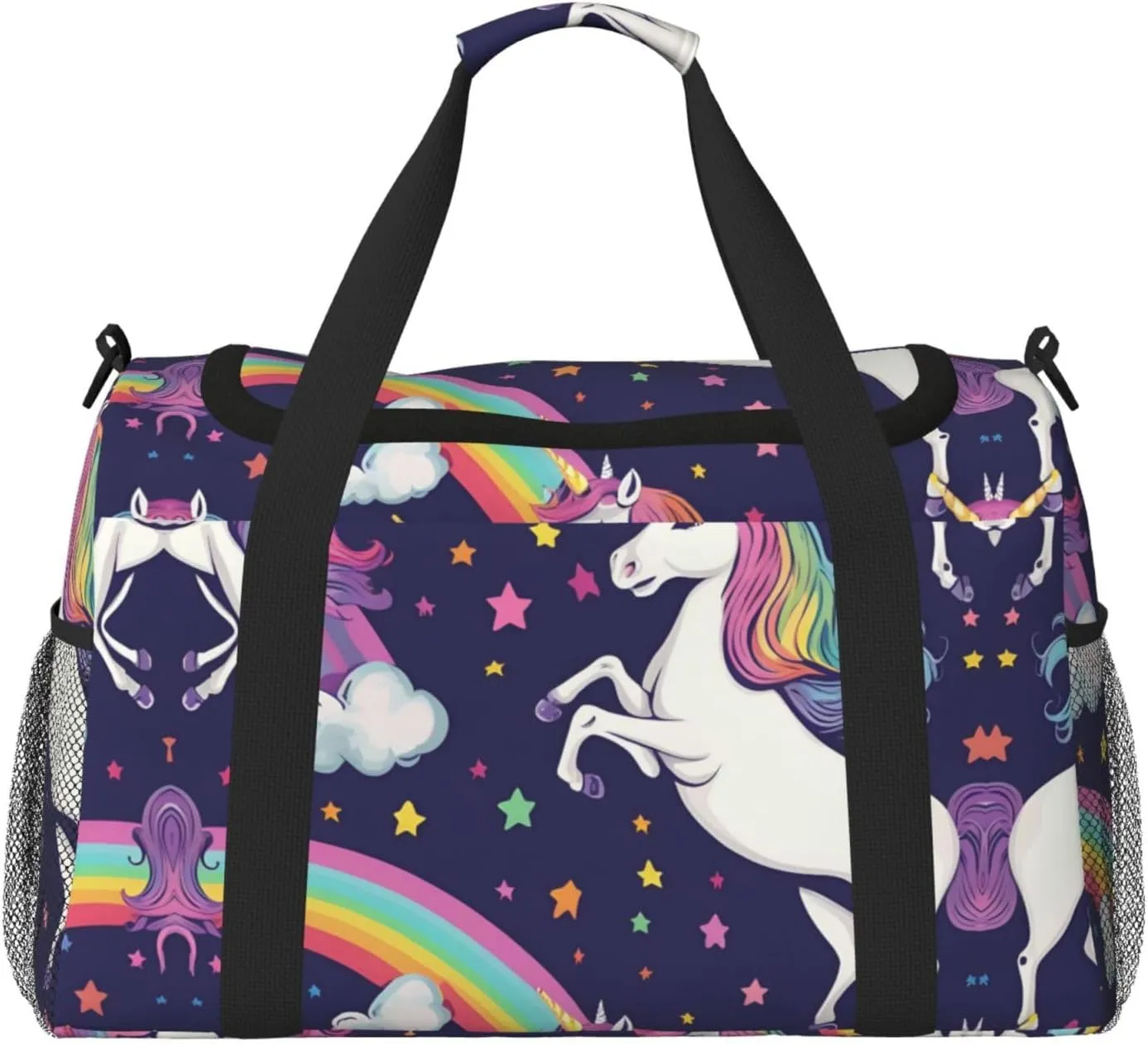 unicorn accessories print Weekender Overnight Carry On Bag Gym Luggage Bag Duffel Bag for Travel Women