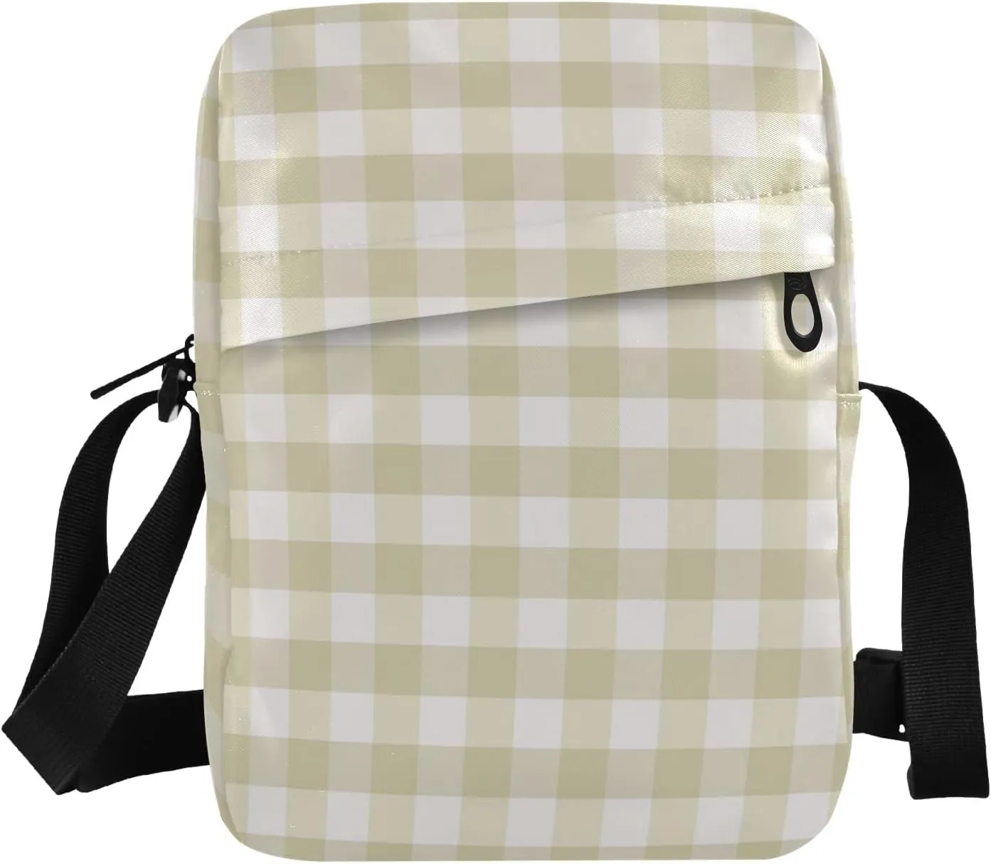 Unisex Crossbody Bag, Flannel Patterns Red Black Durable Sling Side Shoulder bags for men women, One Size