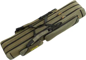 UNISTRENGH 3 Layers Portable Folding Fishing Rod Carrier Reel Case Bags Fish Pole Tools Storage Bag Case Pro Gear Tackle for Shoulders,Handles (3 layers/125cm-49.2inch)