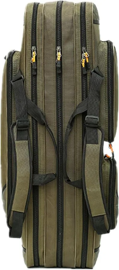 UNISTRENGH 3 Layers Pro Gear Fishing Tackle Storage Bag Portable Fishing Rod Carrier Reel Bags Fish Pole Tools Soft Case with Shoulder Strap&Handles (3 layers/90cm-35.4inch)