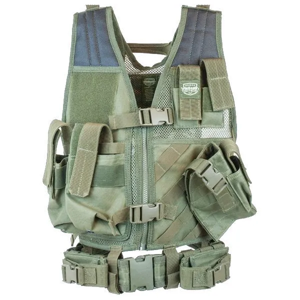 Valken Crossdraw Airsoft Vest w/ Integrated Pouches - Youth