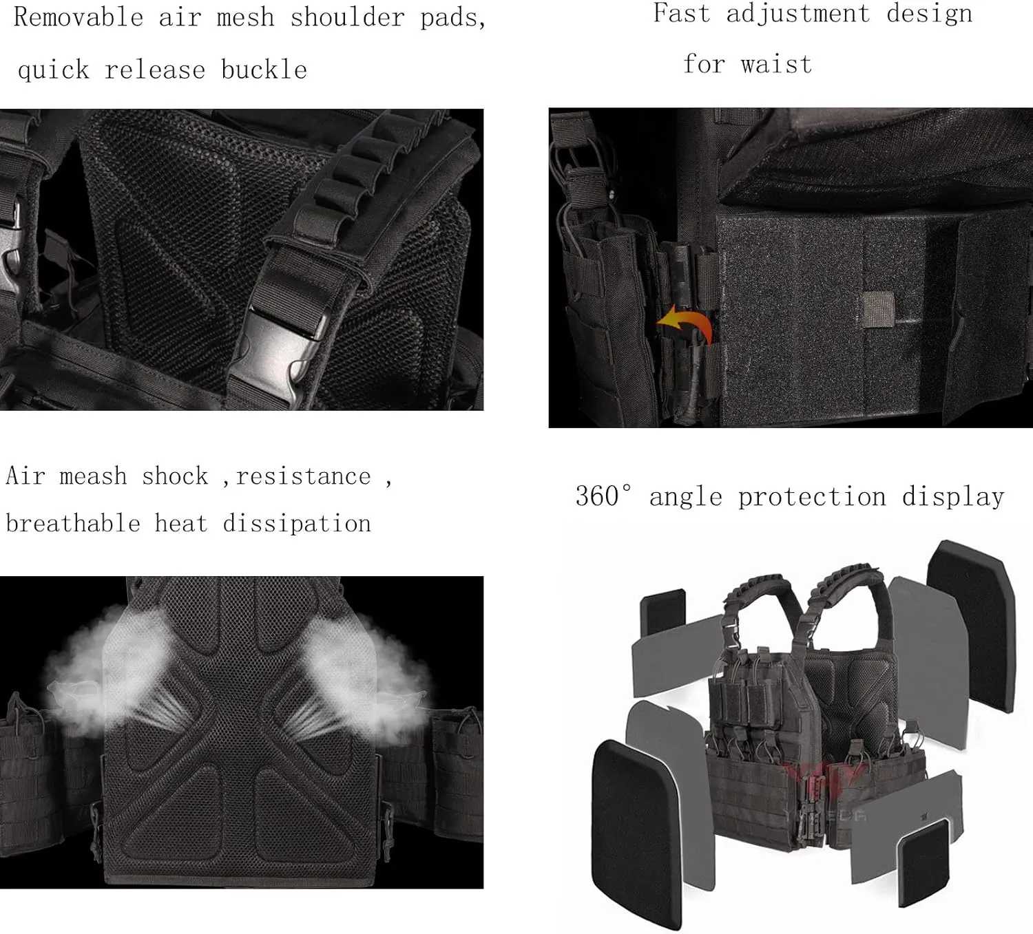 vAv YAKEDA Outdoor Tactical Vest Airsof Vest for Men