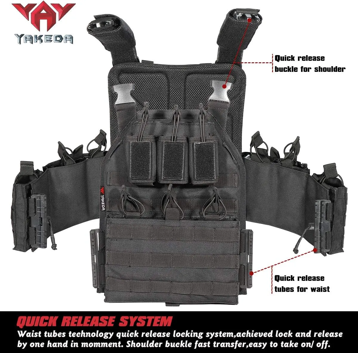 vAv YAKEDA Outdoor Tactical Vest Airsof Vest for Men