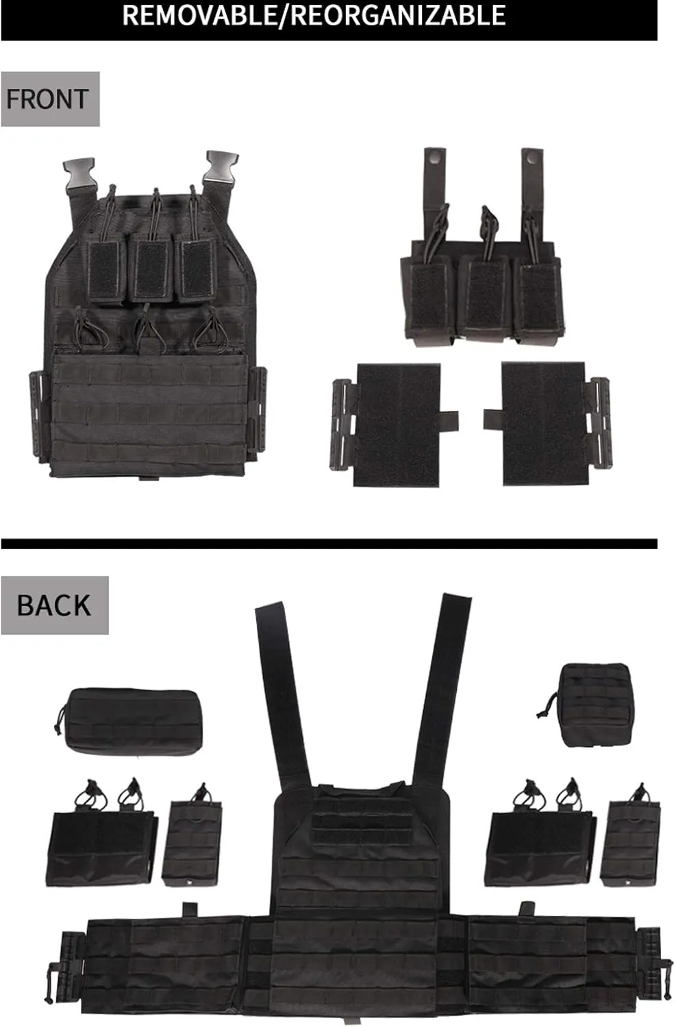 vAv YAKEDA Outdoor Tactical Vest Airsof Vest for Men
