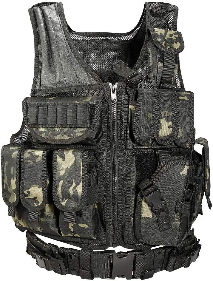 vAv YAKEDA Tactical Vest Outdoor Ultra-Light Breathable Training Airsoft Vest Adjustable for Adults
