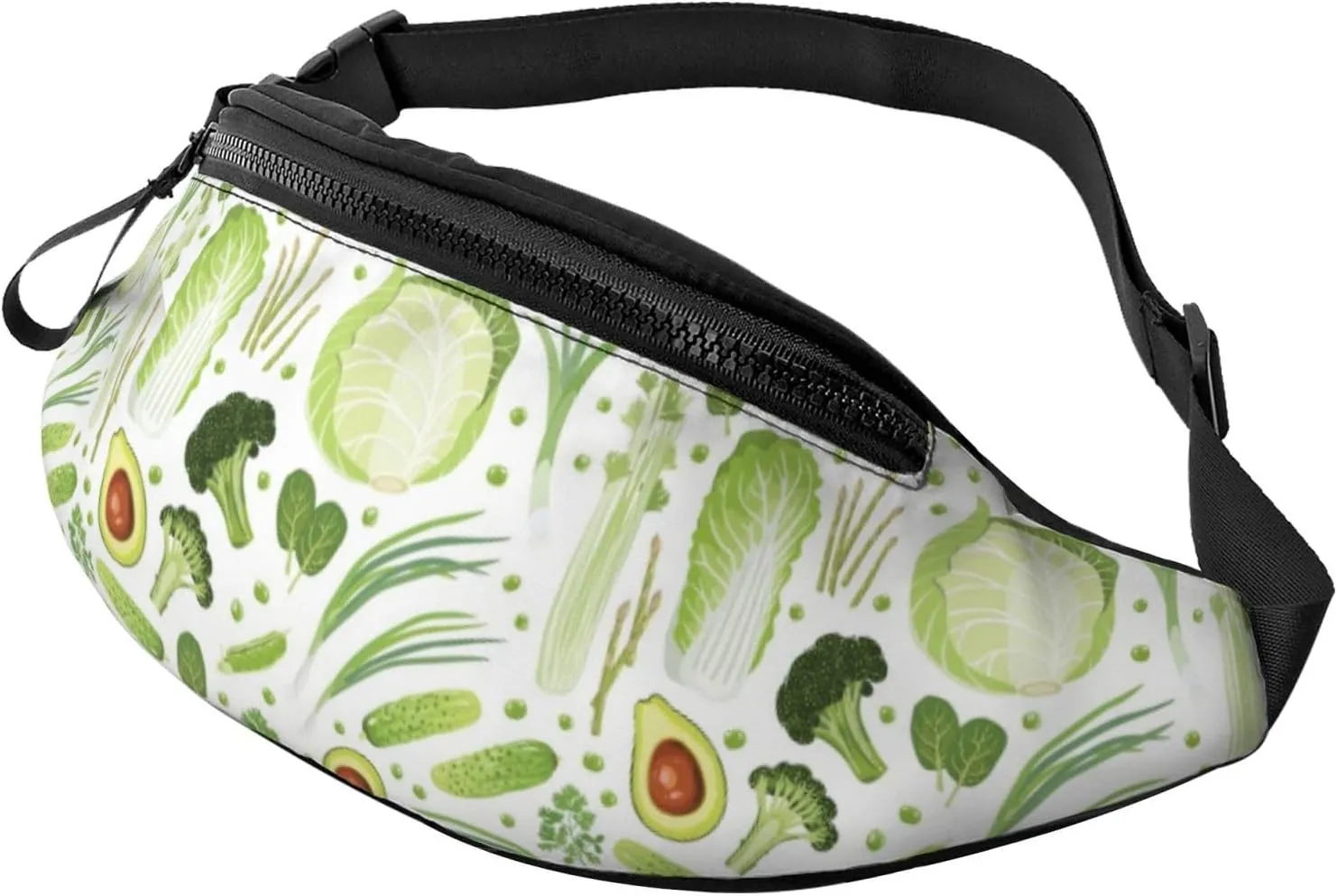 Vegetables Cabbage Cucumber Fanny Pack Fashion Waist Bag Adjustable Hip Bum Bag For Men Women