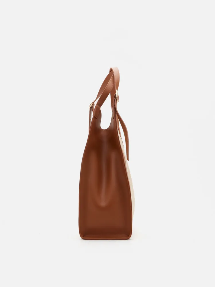 Verona Canvas Structured Tote