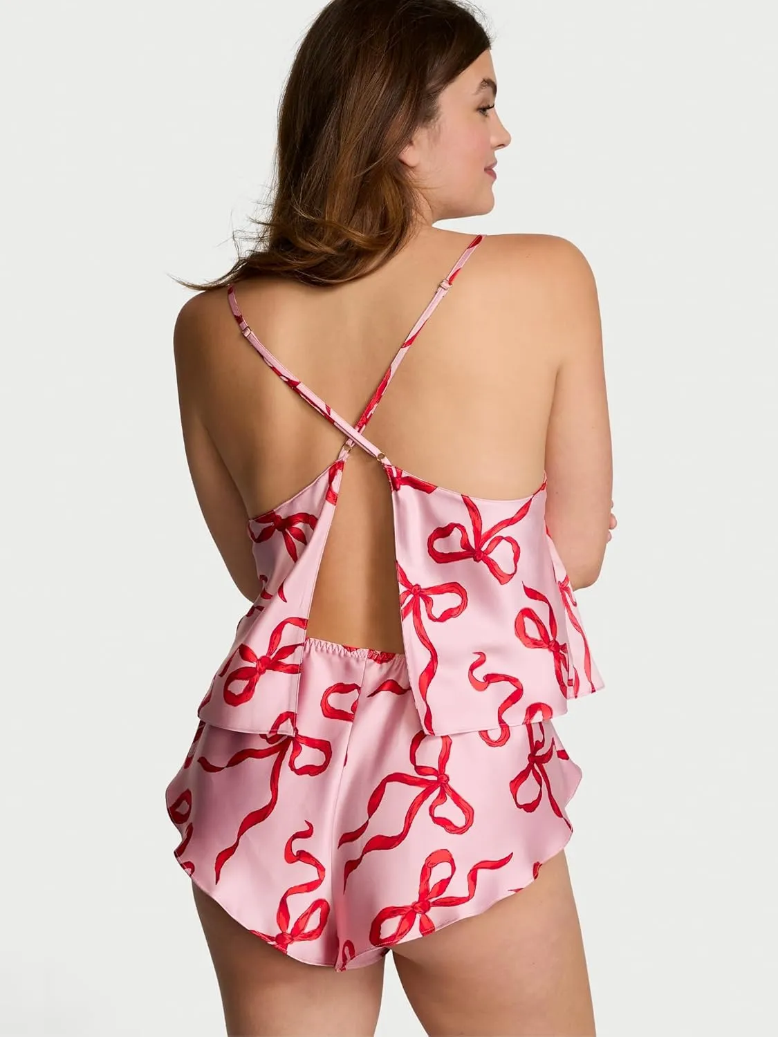 Victoria's Secret Fashion Show '24 Women's Satin Open-Back Cami & Shorts Set (XS-L)