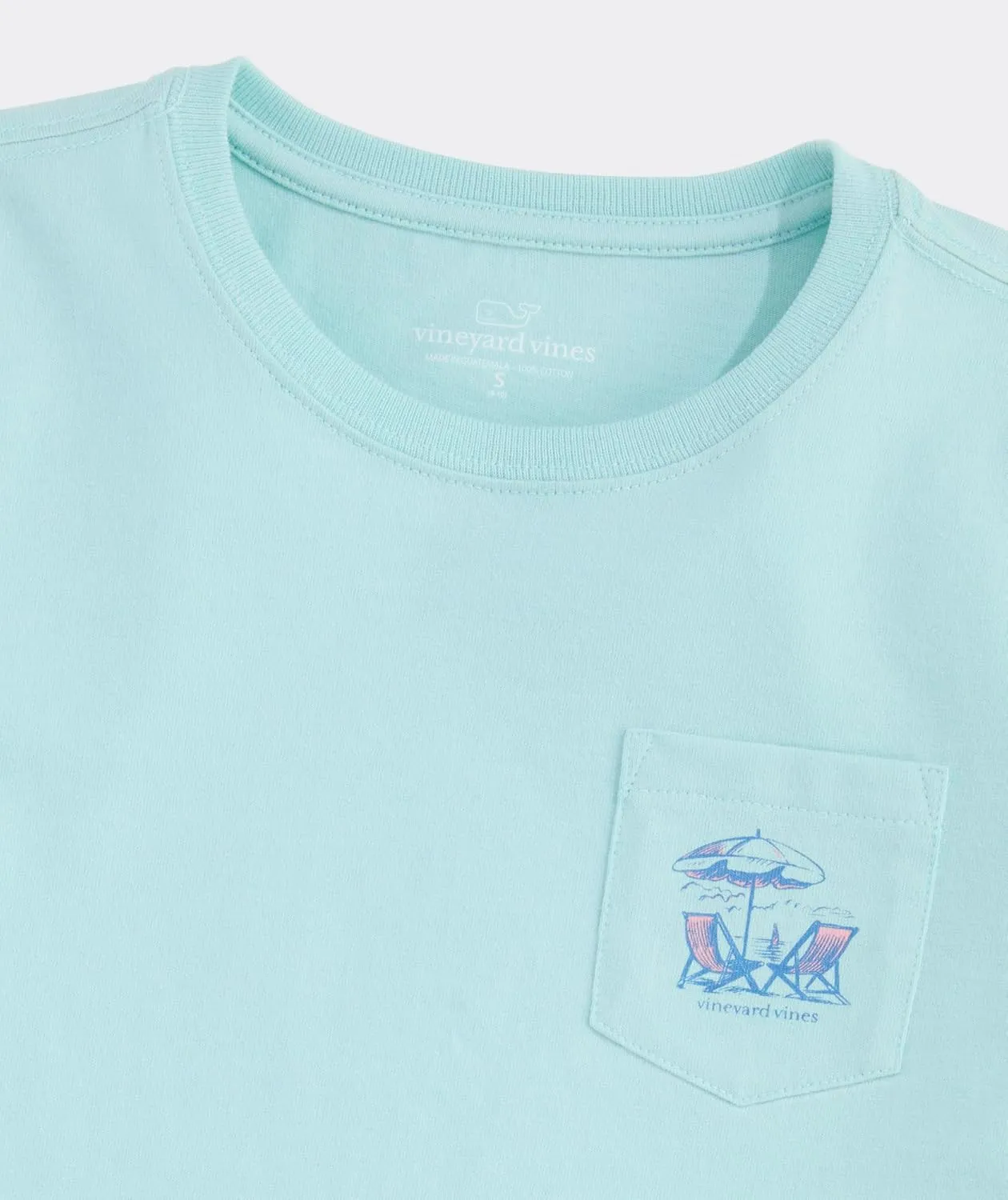 vineyard vines Girls' Beach Chairs Short-Sleeve Pocket Tee