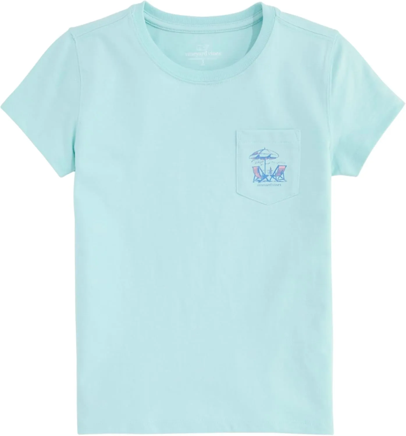 vineyard vines Girls' Beach Chairs Short-Sleeve Pocket Tee