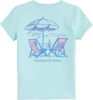 vineyard vines Girls' Beach Chairs Short-Sleeve Pocket Tee