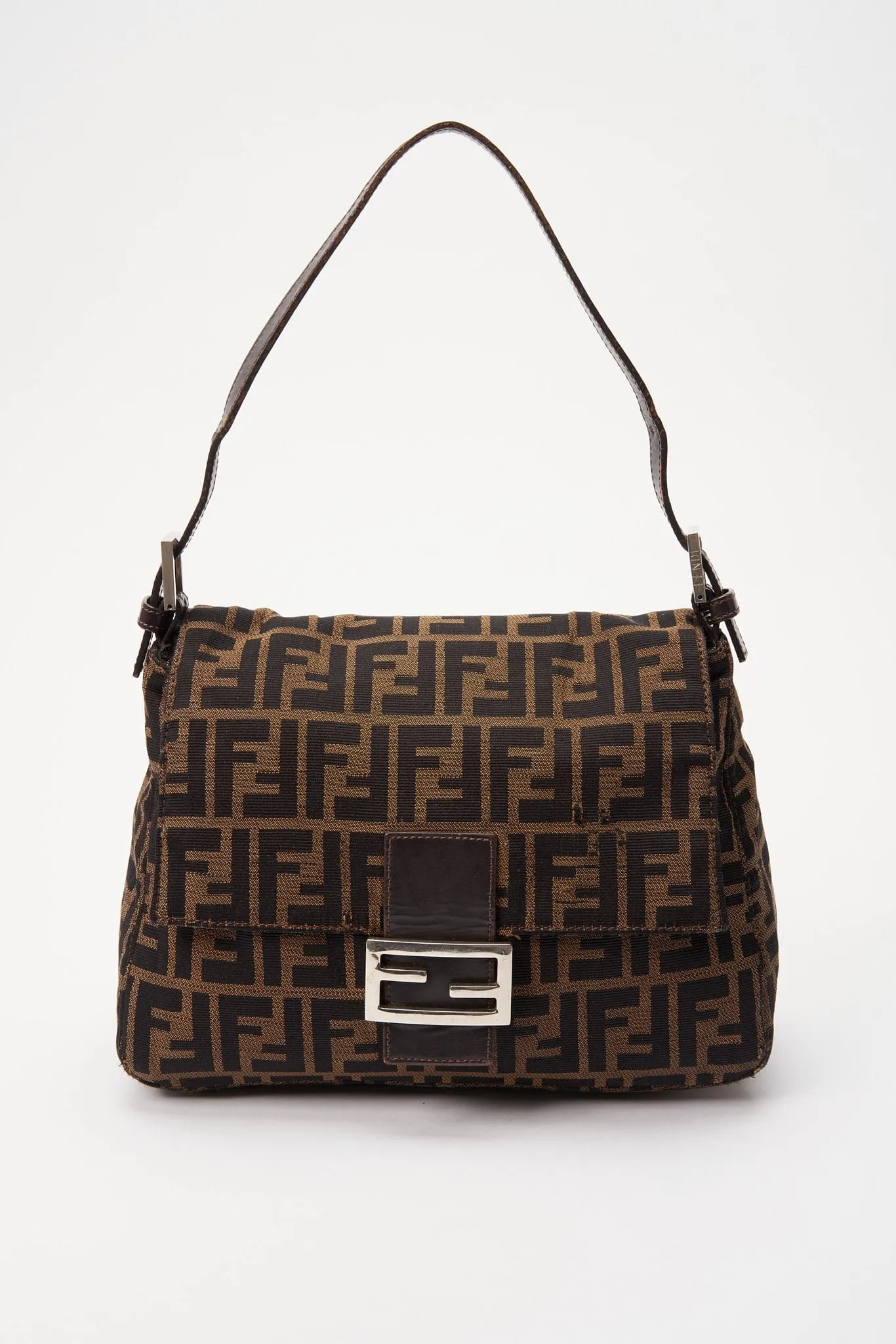 Vintage Fendi Mamma Baguette - Beige/Brown Zucca Canvas