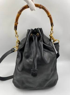 VIP offer Bamboo Black Bucket with Gucci Bargain Bag Handles