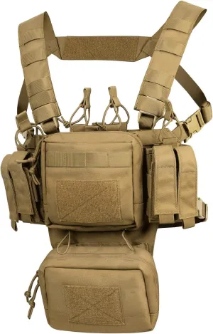 VISMIX Tactical Chest Rig, Adjustable&Detachable Molle Chest Rigs with Mag Pouch