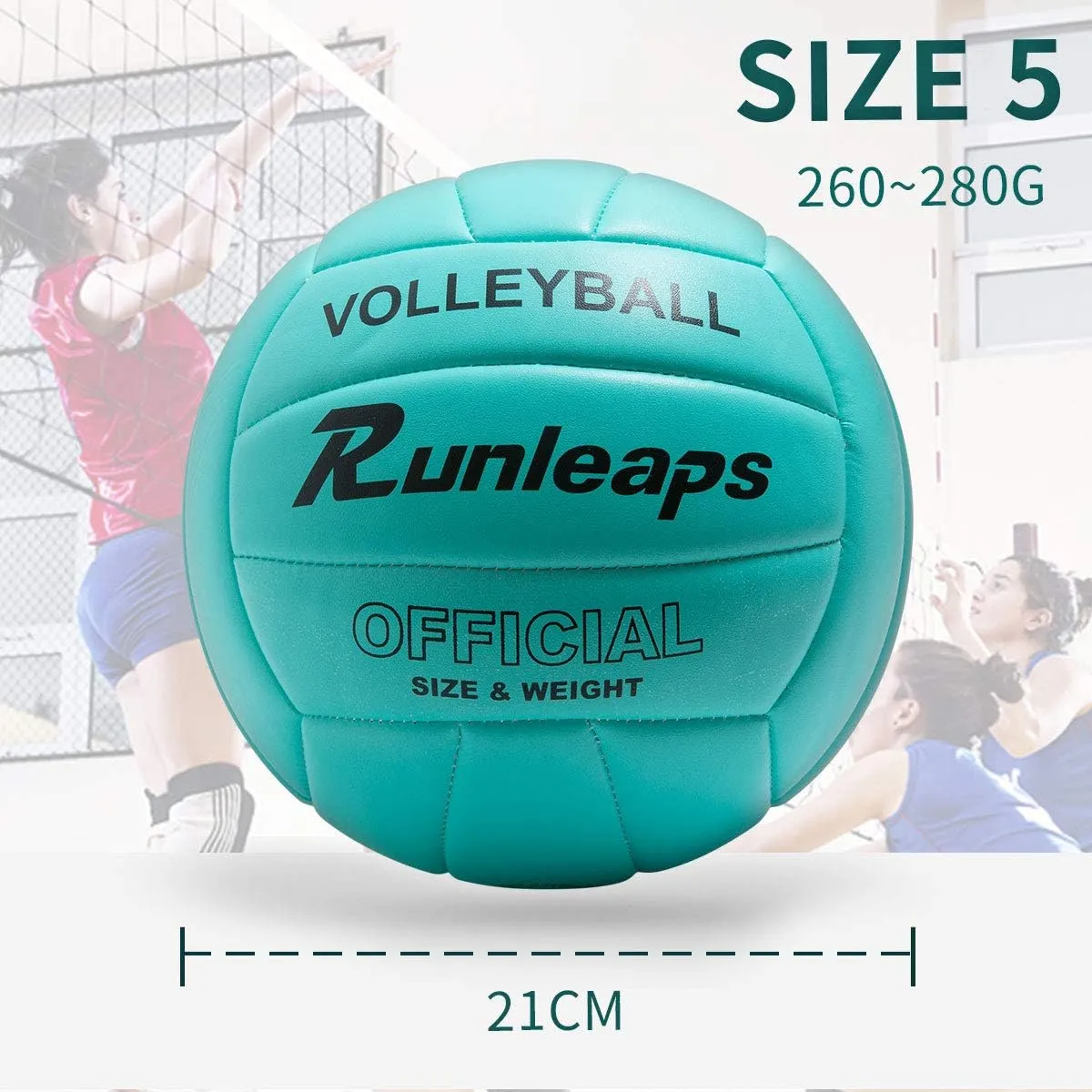 Volleyball, Waterproof Indoor Outdoor Volleyball for Beach Game Gym Training (Official Size 5)