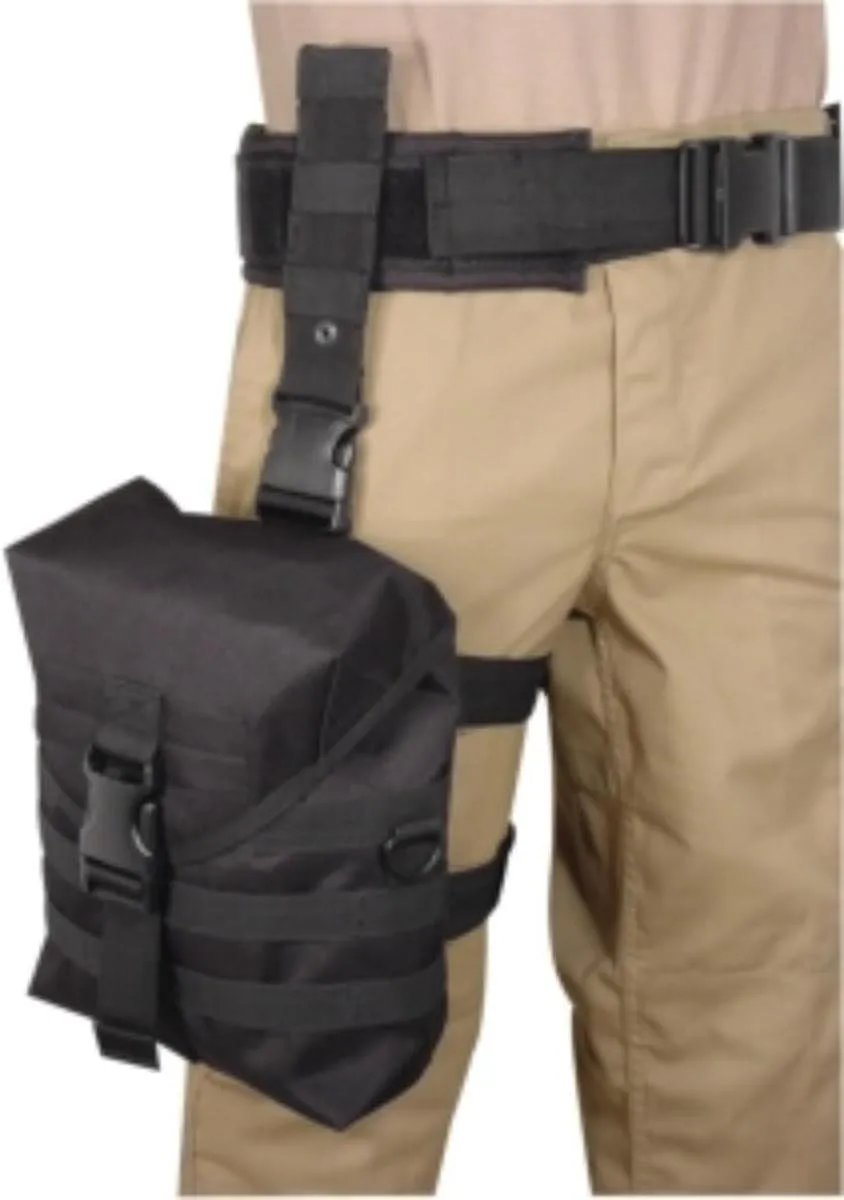 VooDoo Tactical 15-8179001000 Drop Leg Gas Mask Hip Platform, Black