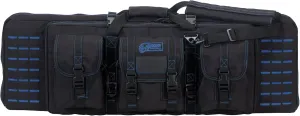 VooDoo Tactical Padded Weapons Case With Die Cut Molle, Black/Blue, 36"