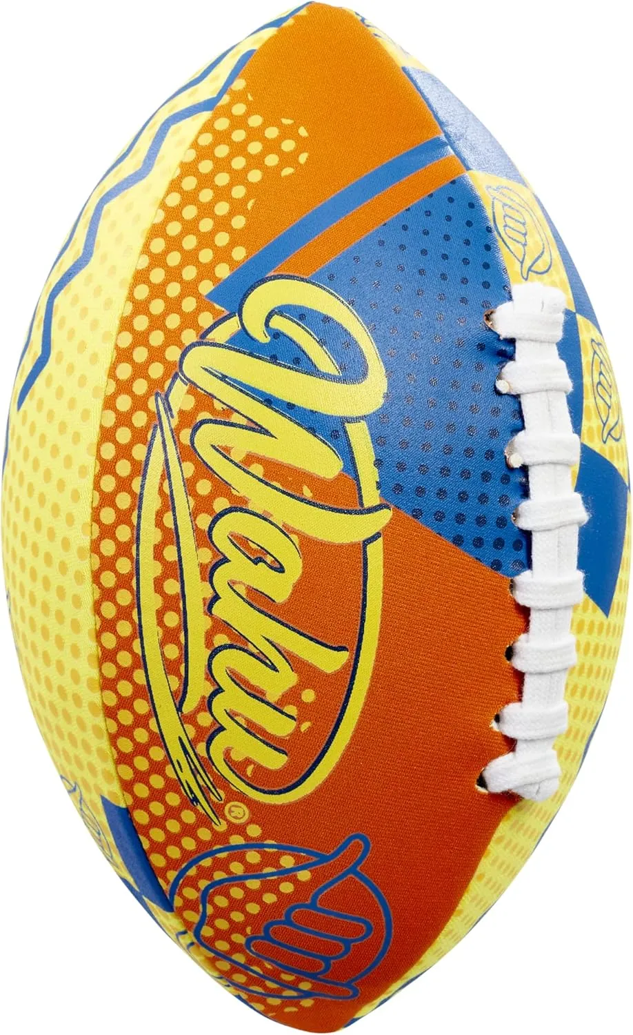 Wahu 100% Waterproof Beach Football with Real Laces for in and Out of Water Play, 9" Outdoor Football for Pool and Beach Games, Orange