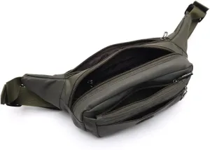 Waist Bag Crossbody Bag for Men and Women, Black, with Adjustable Strap