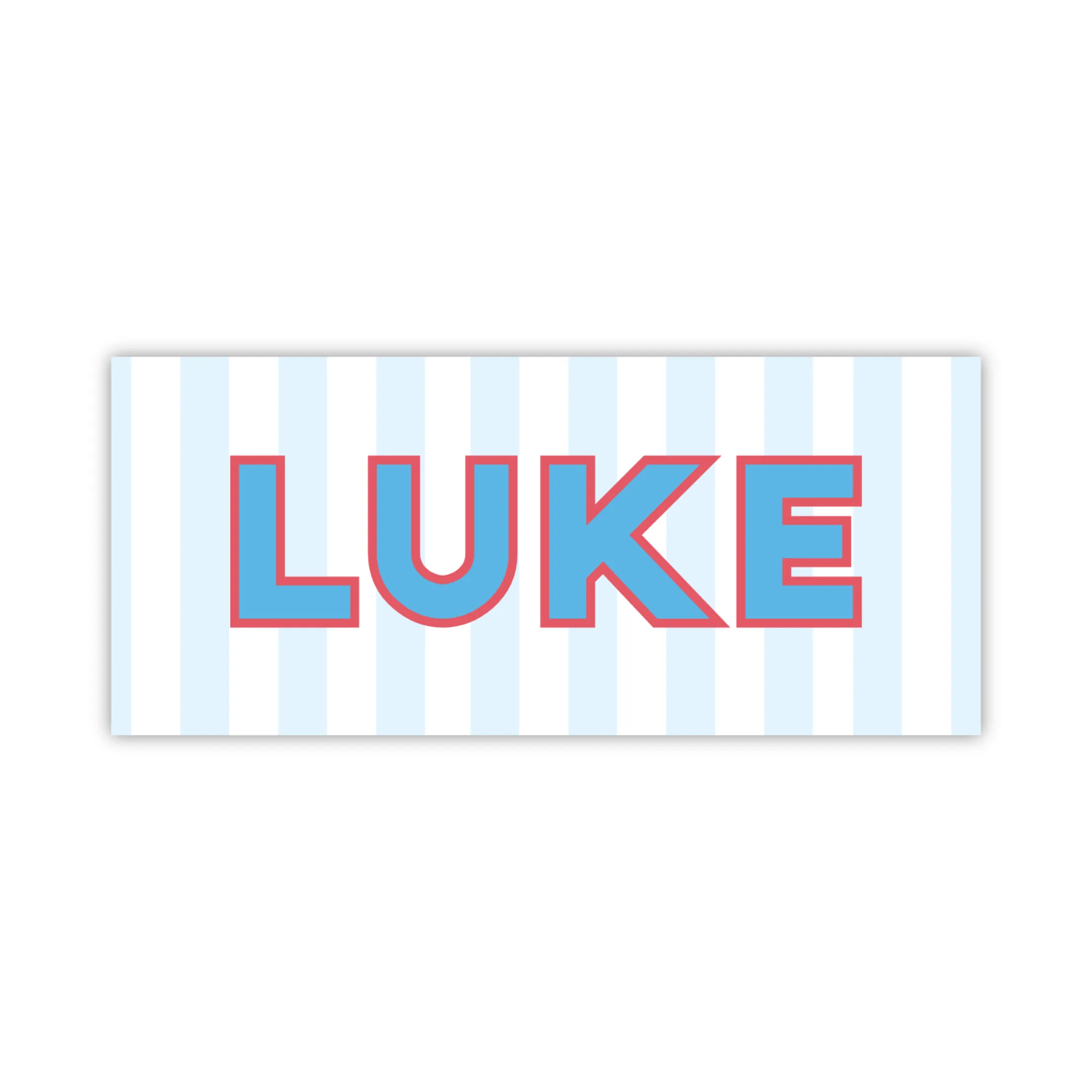 Water Resistant Name Labels - Outline Name