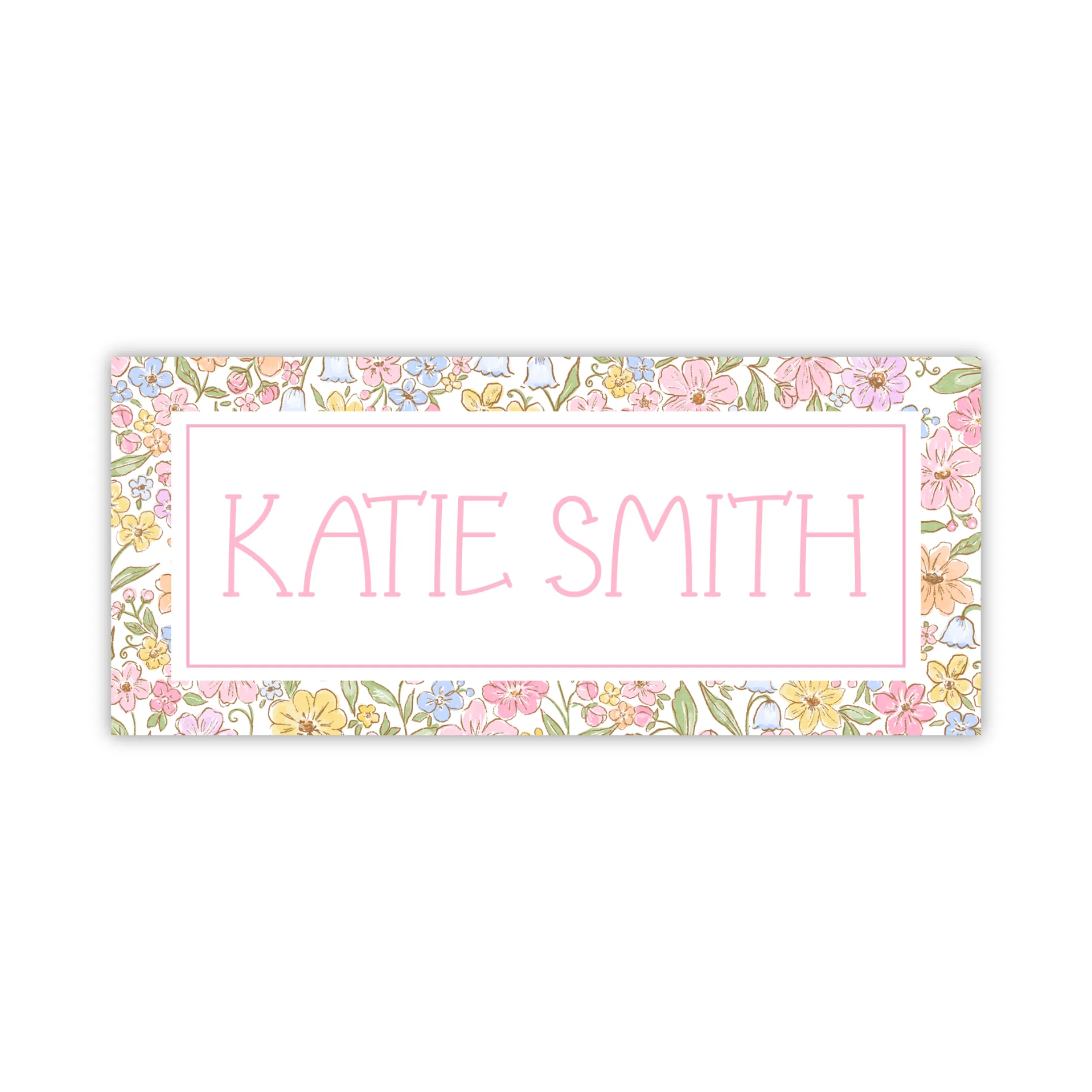 Water Resistant Name Labels - Watercolor Flowers
