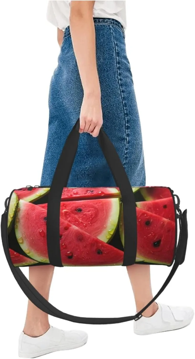 Watermelon beautiful Travel Duffle Bag for Men Women Sport Gym Bag Foldable Weekender Bag Carry on Overnight Bag for Travel Swimming Basketball