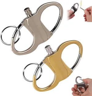 Waterproof Rechargeable Mini Keychain Lighter, Metal Keychain Reusable Survival Lighter for Cars and Houses Outdoor(2c)