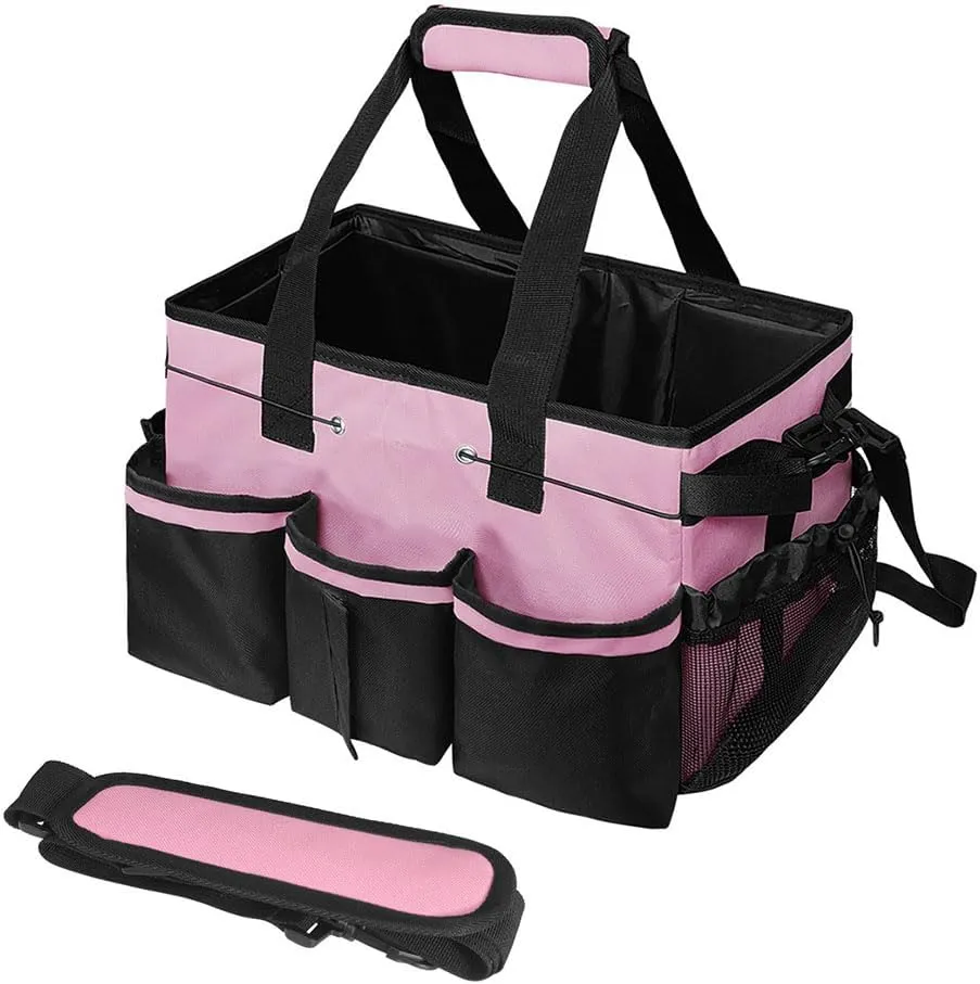 Wearable Cleaning Caddy Bag - Cleaning Supply Caddy with Handle and Adjustable Strap - Multi Pocket Cleaning Tool Organizers Under Sink Car Cleaning Tool Organizer Bag