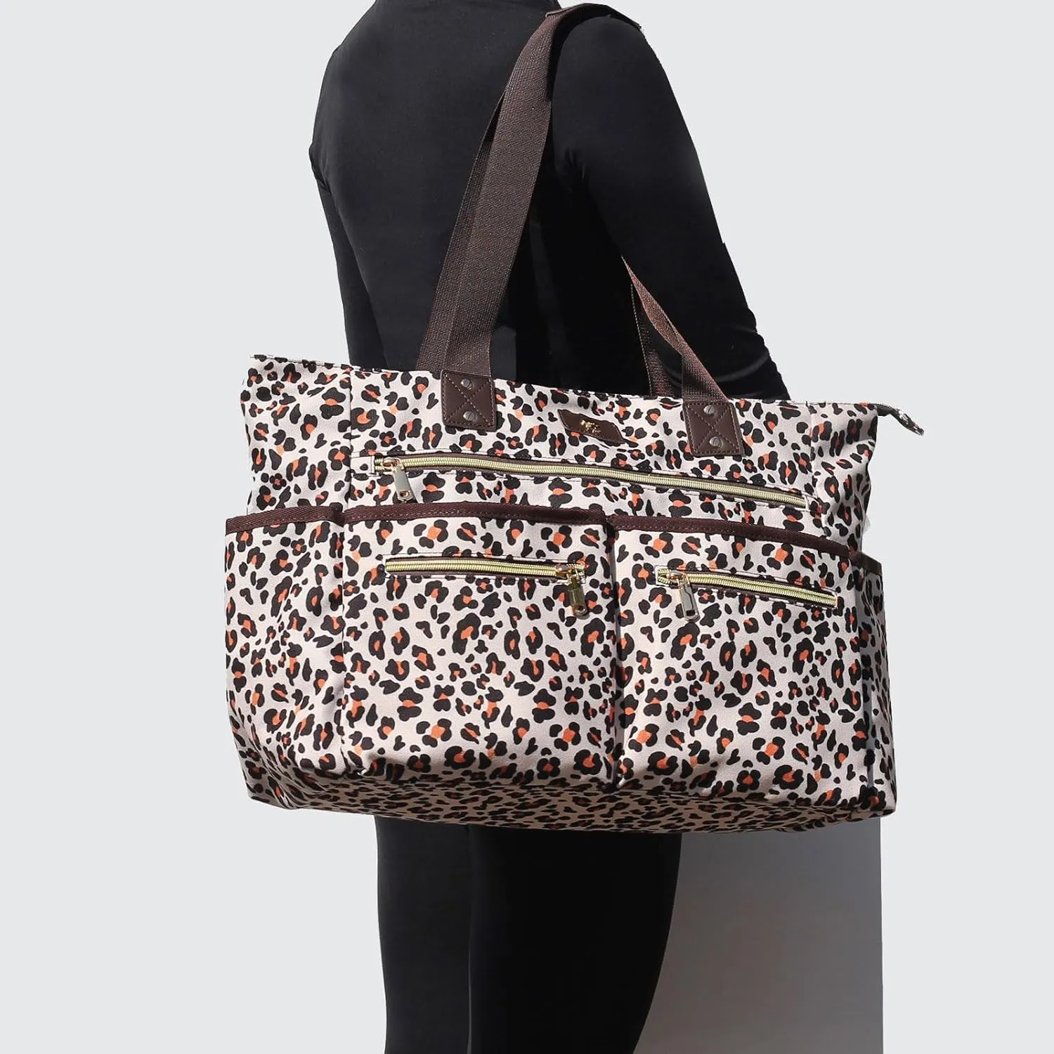 Weekender Bag Carry On Bag Overnight Tote Travel Duffle with 13 Pockets for Travel,Work，Gym,Beach,Teacher,Nurse