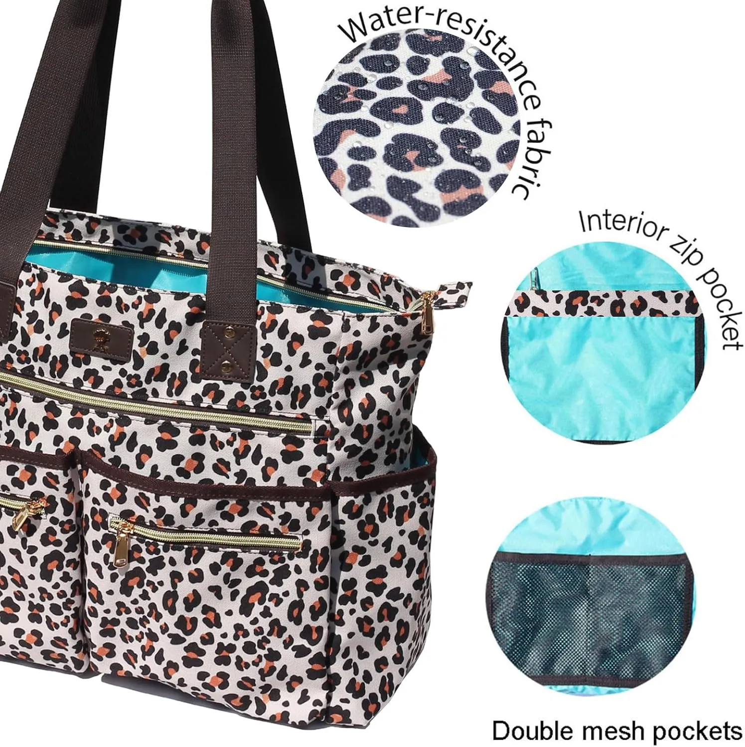 Weekender Bag Carry On Bag Overnight Tote Travel Duffle with 13 Pockets for Travel,Work，Gym,Beach,Teacher,Nurse