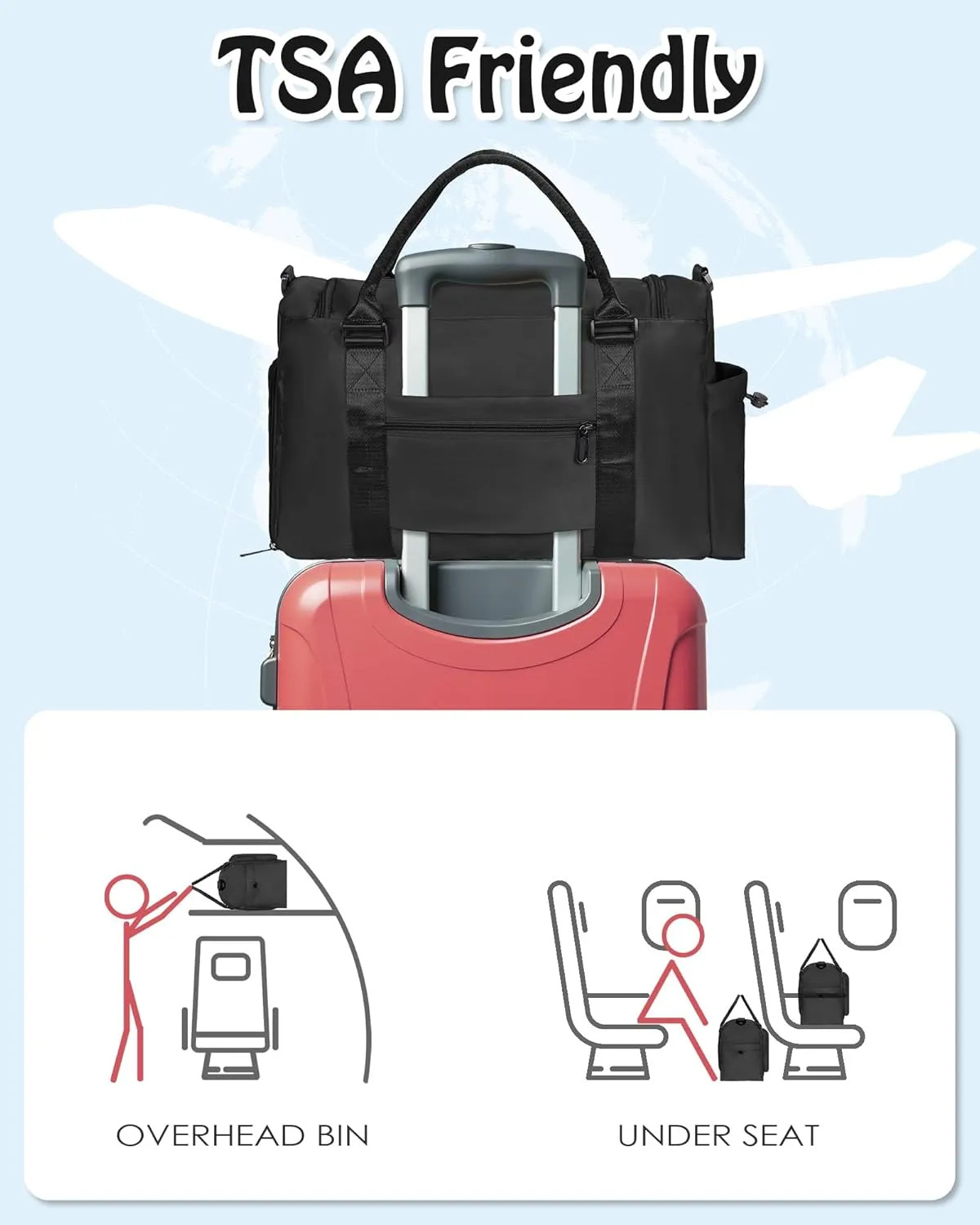 Weekender Bag for Girls, Kids Travel Duffel Bag, Daughter Gifts from women, teacher appreciation gifts