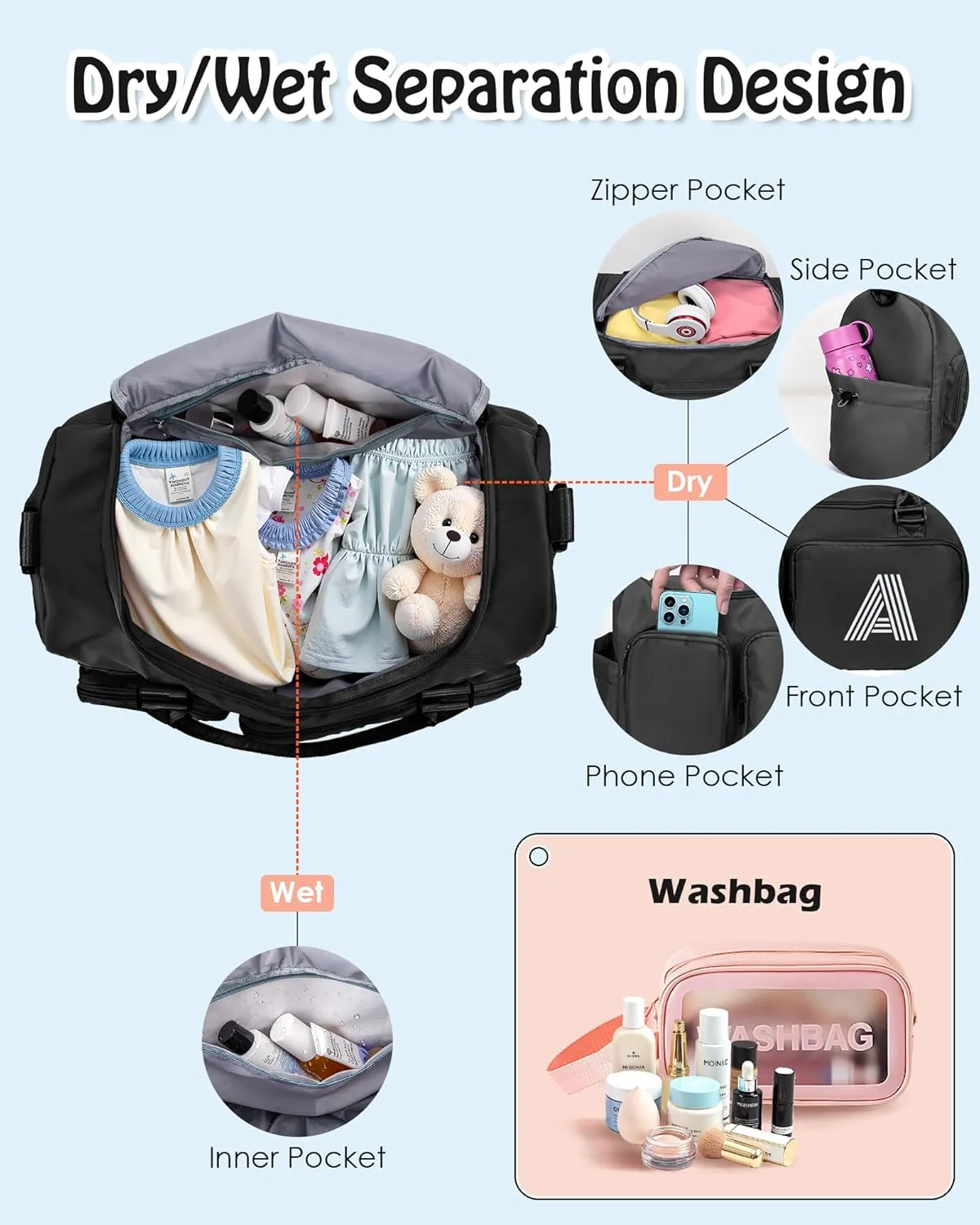 Weekender Bag for Girls, Kids Travel Duffel Bag, Daughter Gifts from women, teacher appreciation gifts