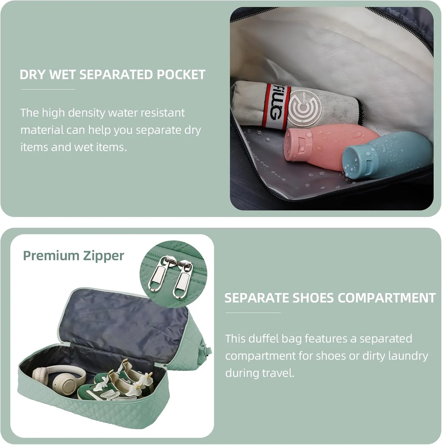 Weekender Bags for Women Travel Duffle Bag with Shoe Compartment Overnight Carry On Duffel Bag Gym Tote Bag with Toiletry Bag