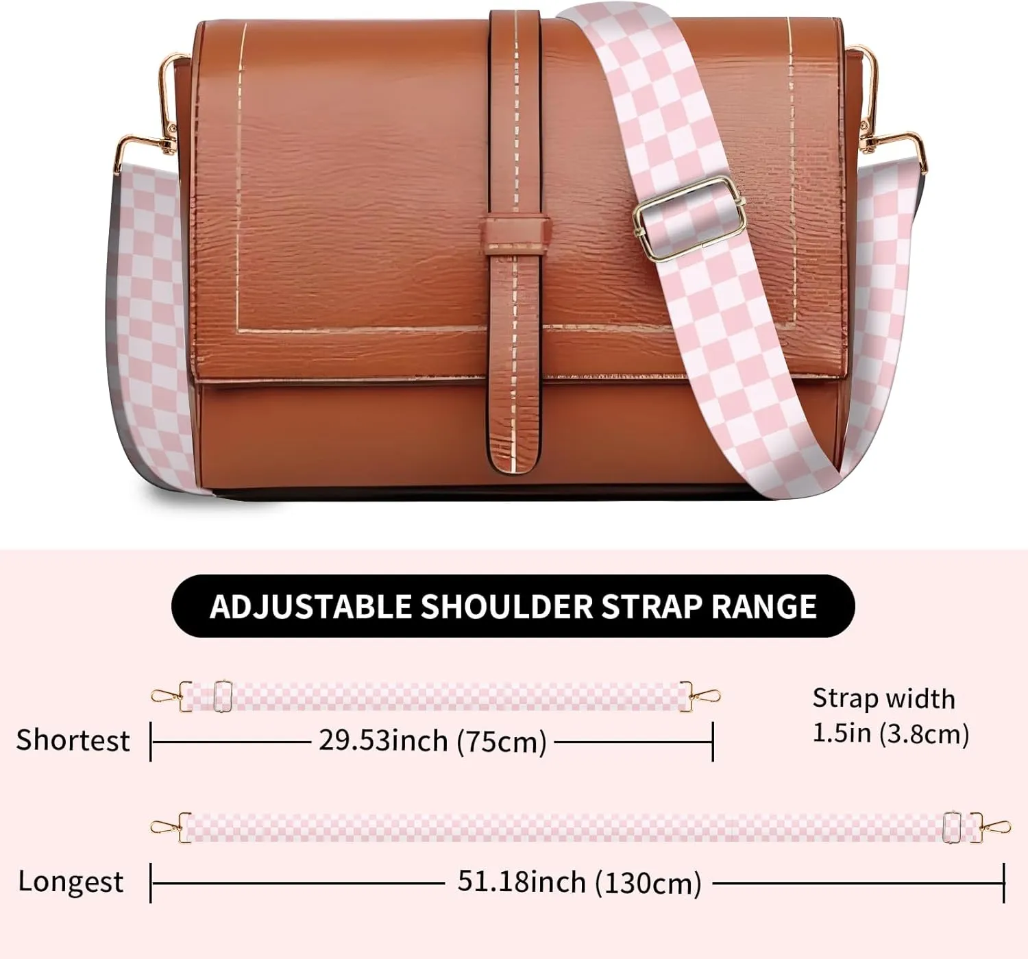Wide Purse Strap Replacement Crossbody, Funny Shoulder Strap Adjustable, Cute Bag Strap for Women Guitar Purses