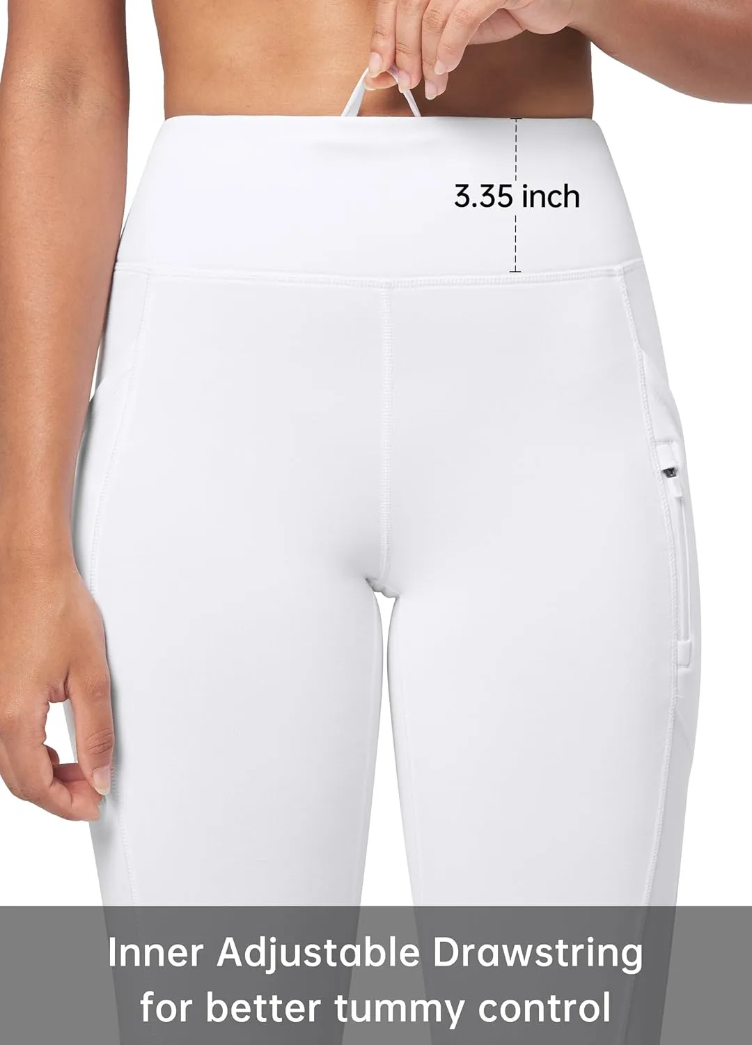 Willit Women's Fleece Lined Pants Thermal Leggings Winter Bootcut Yoga Pants Zipper Pockets Flare High Waist Water Resistant