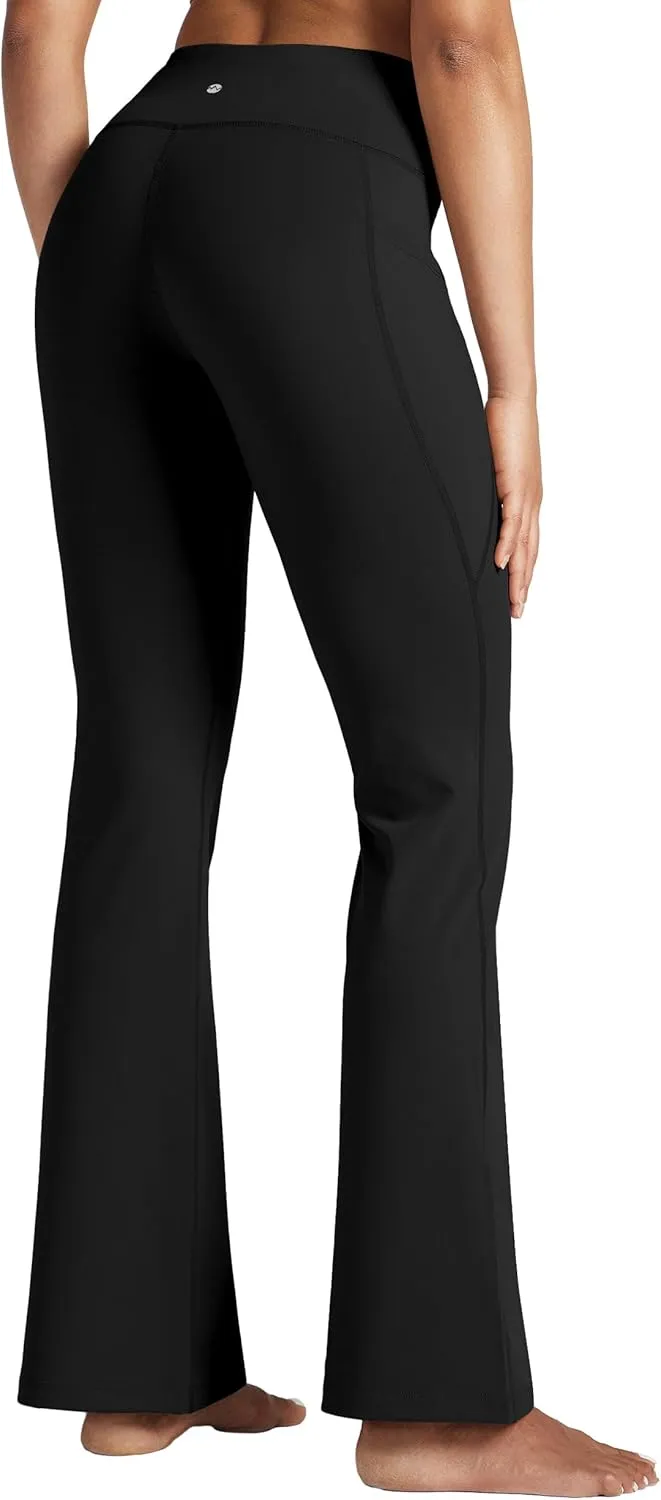 Willit Women's Yoga Pants 27"/29"/31"/33" Flare Leggings Bootcut High Waist Tummy Control Workout Pants with Pockets