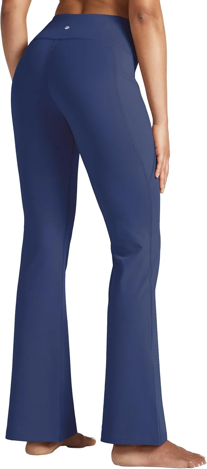 Willit Women's Yoga Pants 27"/29"/31"/33" Flare Leggings Bootcut High Waist Tummy Control Workout Pants with Pockets