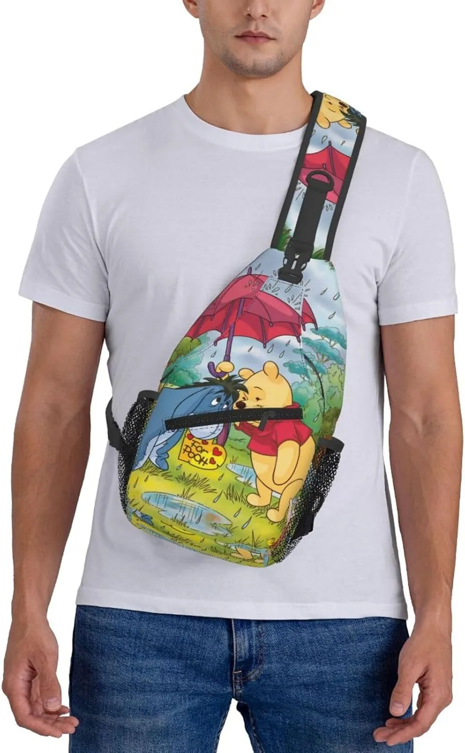 Win-nie The Pooh Crossbody Bag Sling Shoulder Bag for Outdoor Travel Sports Camping Hiking Shoulder Bags