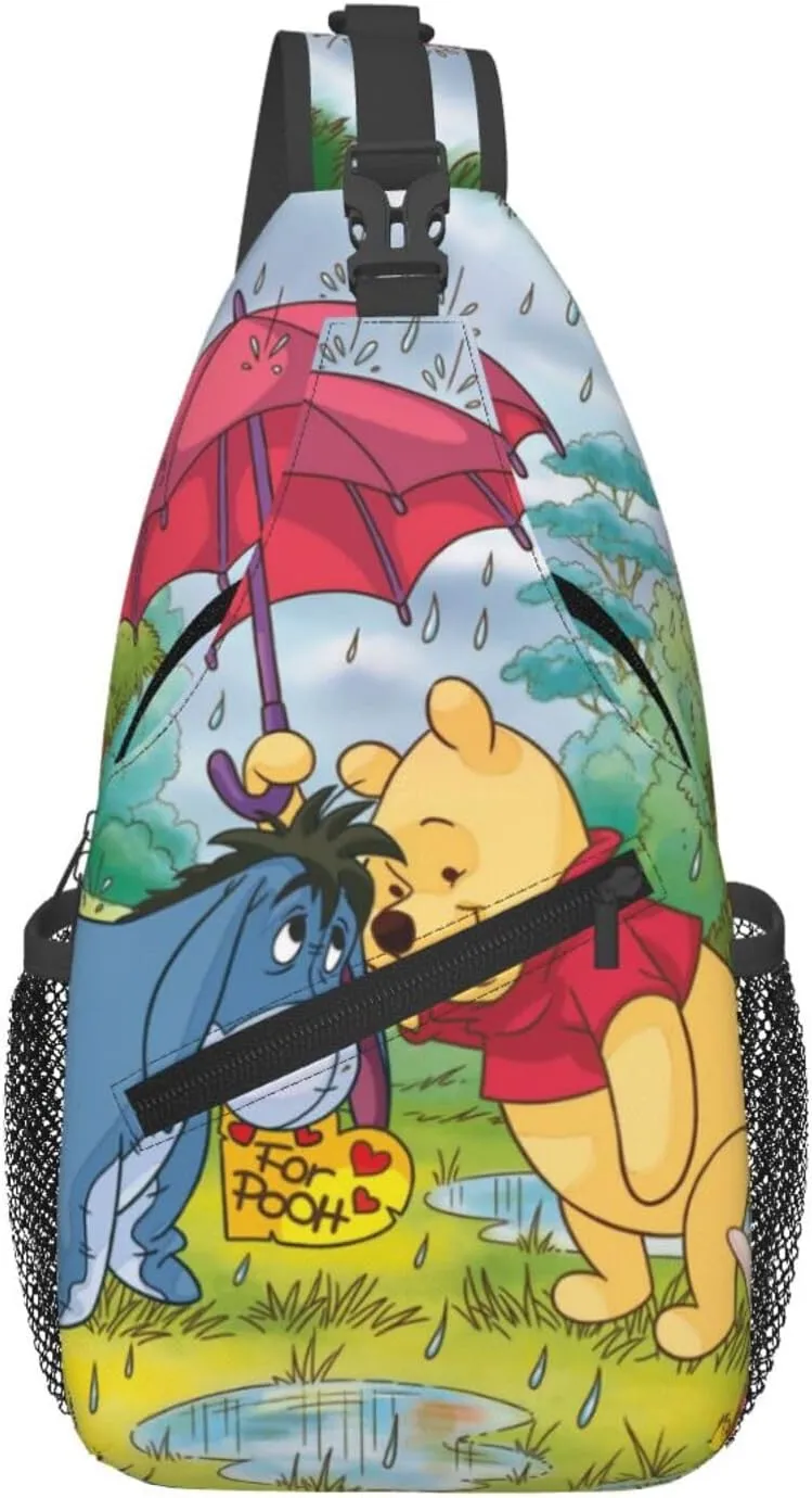 Win-nie The Pooh Crossbody Bag Sling Shoulder Bag for Outdoor Travel Sports Camping Hiking Shoulder Bags