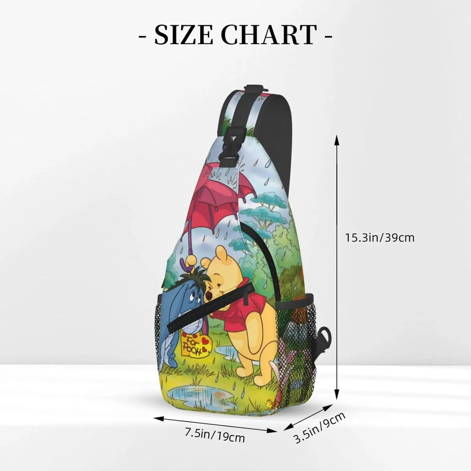 Win-nie The Pooh Crossbody Bag Sling Shoulder Bag for Outdoor Travel Sports Camping Hiking Shoulder Bags