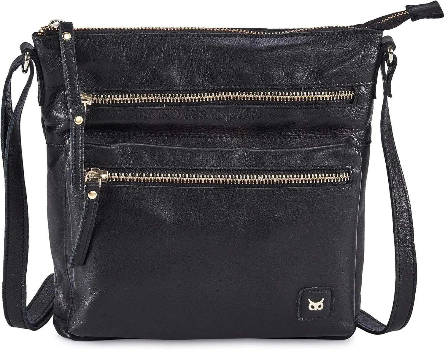 Wise Owl Accessories Small Crossbody Bags for Women Real Leather Purse Handbags Crossover Over the Shoulder Pocketbook
