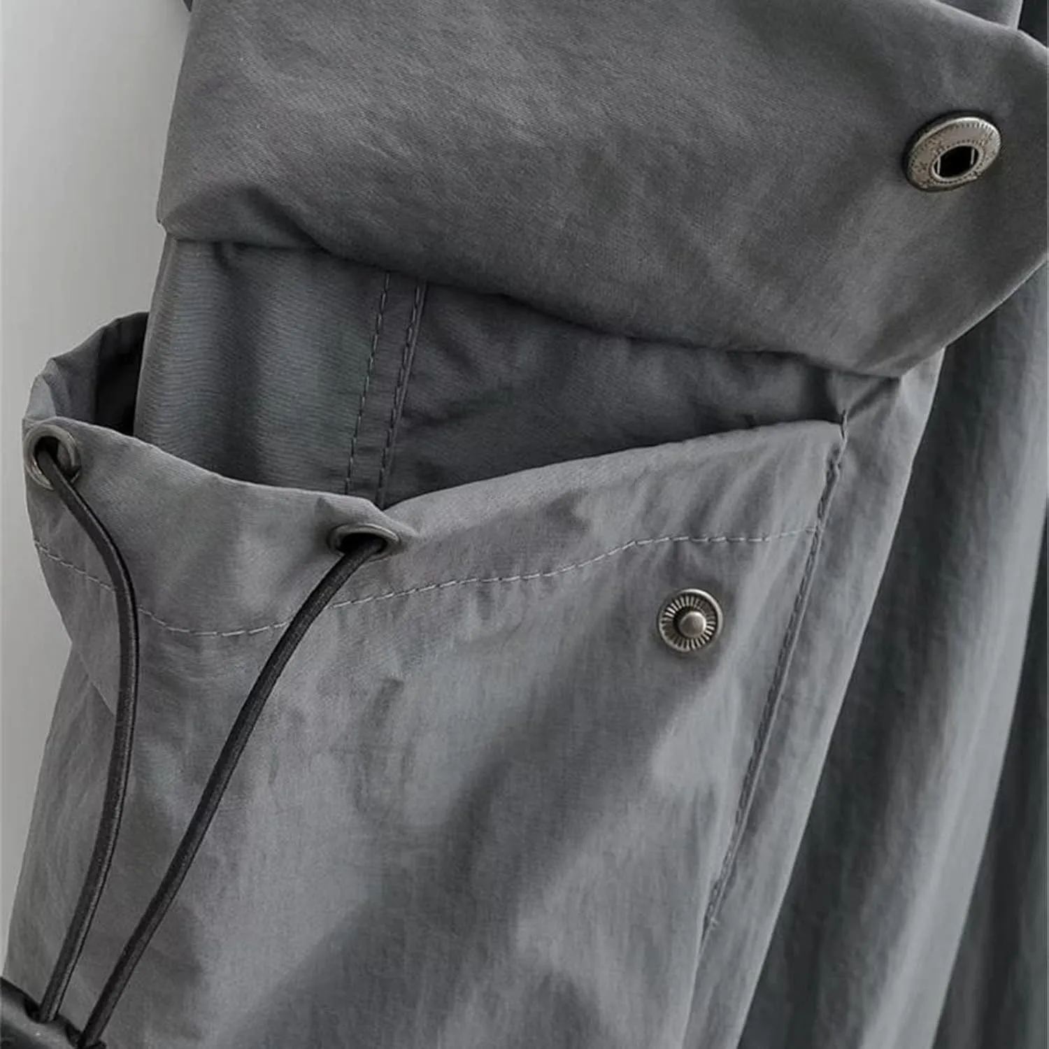 Women Y2K Cargo Jogger Pants Elastic High Waist Baggy Parachute Pants Multi Pocket Casual Loose Vintage Hiking Slacks